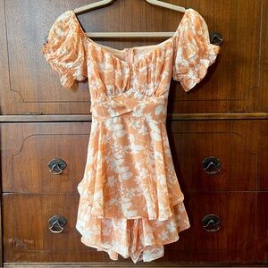 Floral Off-Shoulder Romper (Sz SM)